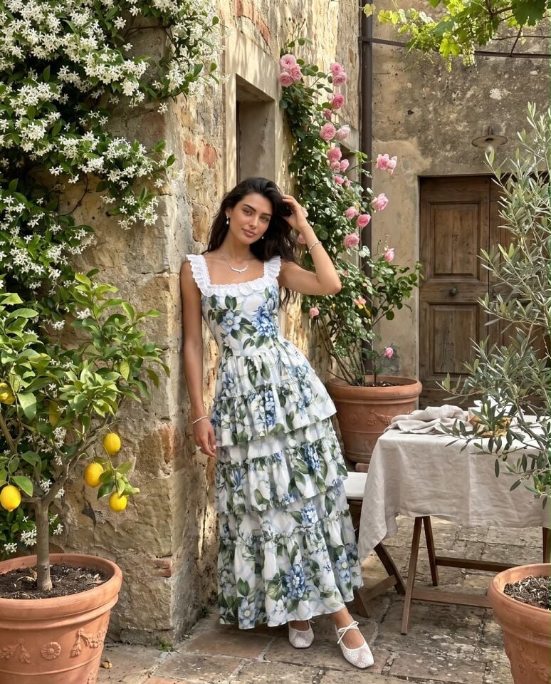 BLUE BLOOM DRESS