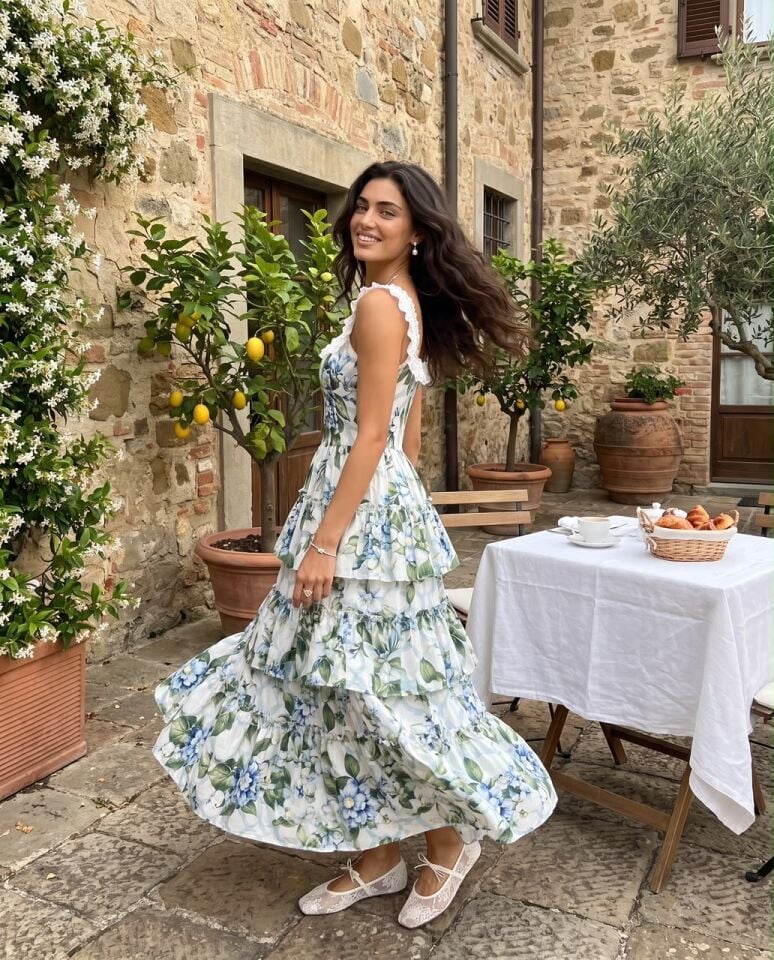 BLUE BLOOM DRESS